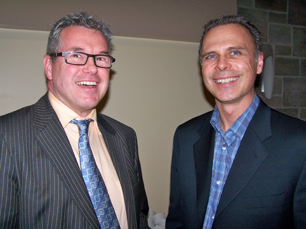 Kemptville Hospital CEO Colin Goodfellow (left), and well-known orthopaedic surgeon Dr. Geoffrey Dervin, who performs surgery at both Kemptville Hospital and The Ottawa Hospital