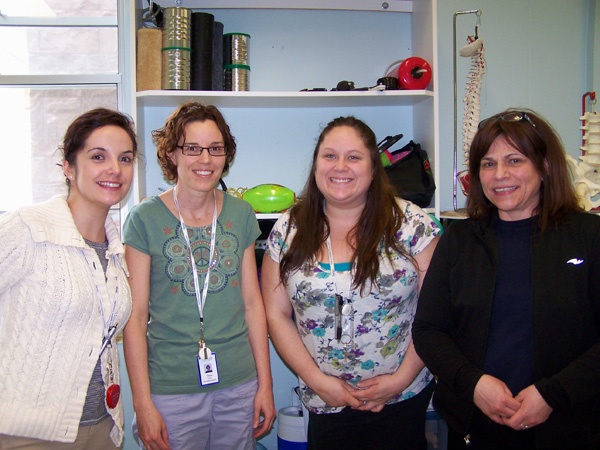 Left to Right, Members of the KDH Rehab Team (left to right): Meg O'Brien, Tanya Collins, Lindsay Smith, Laurie Laporte-Piticco