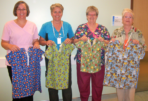 Pictured, left to right: Karen Finner (Medical Radiation Technologist, MRT), Shelley Bottan (MRT and Team Leader), Anne Salmon (Diagnostic Imaging Aide) and Sylvia Johnston.