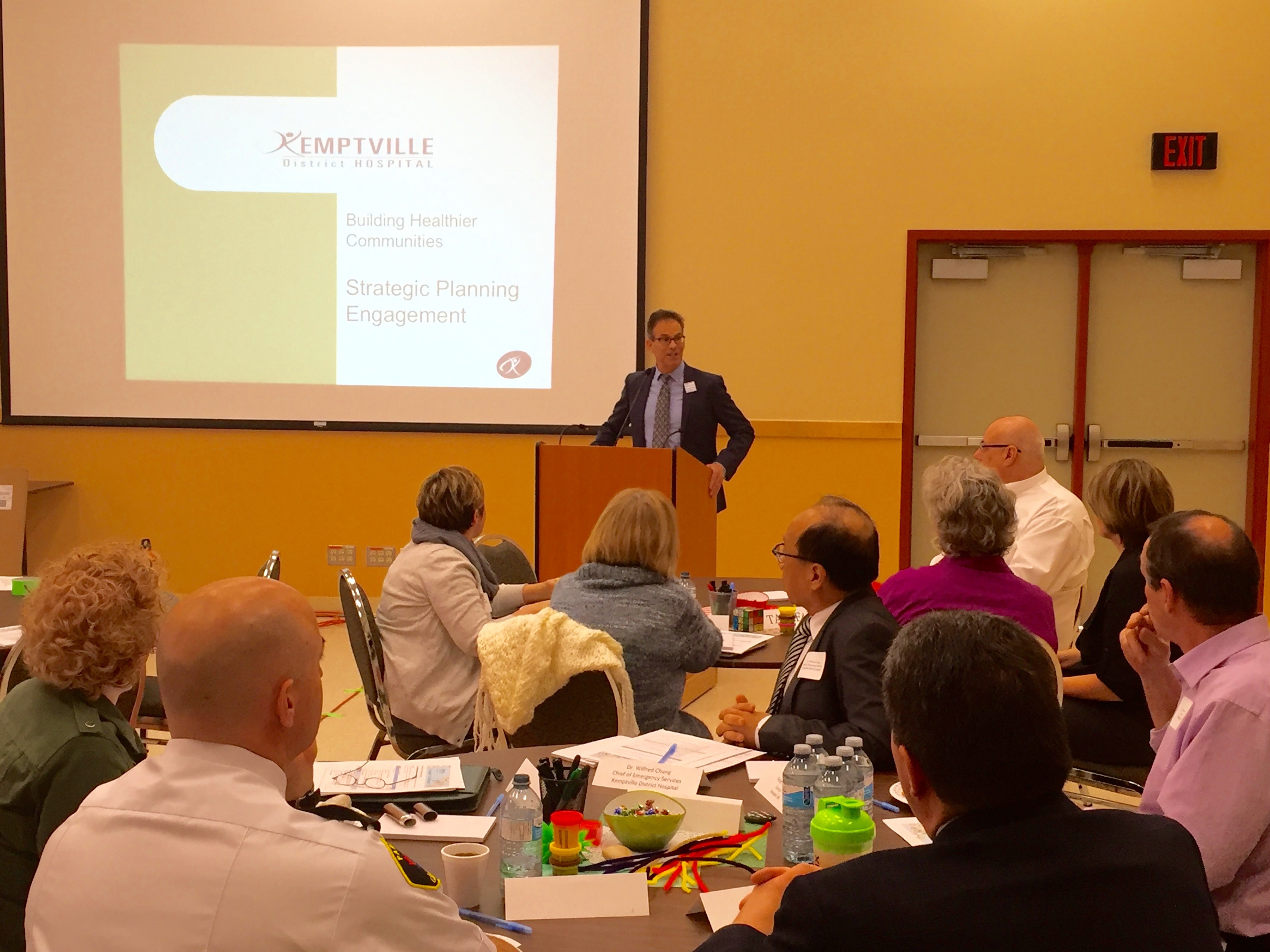 Richard Delaney gives presentation to group